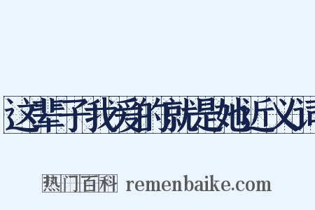 这辈子我爱的就是她近义词是什么意思的图片